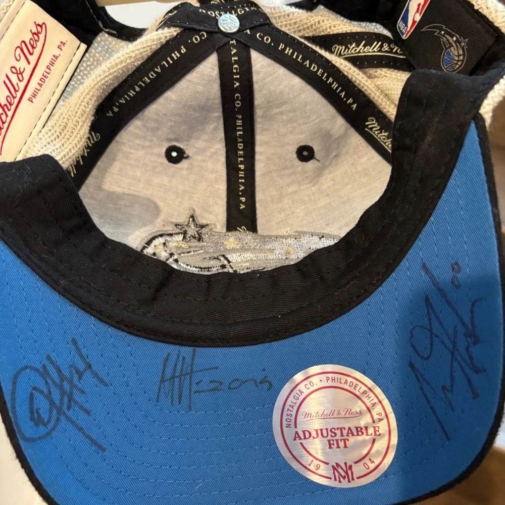 Mitchell &‎ Ness Orlando Magic Snapback Hat Signed OSFA Black Trucker Cap NBA